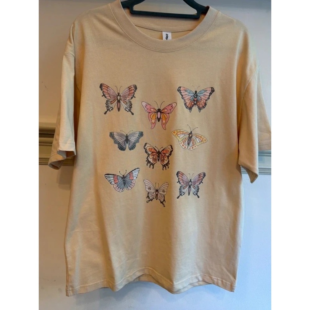 Arriveguide, Women's T-Shirt, Size L, Butterfly Print